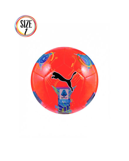 Immagine di PUMA - PALLONE MINI ORBITA SERIE A  ARANCIONE FLUO /MULTICOLOR CON LOGO NERO  MISURA 1, 084642-02