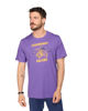 Immagine di BROKER'S - Tshirt manica corta viola con stampa in cotone
