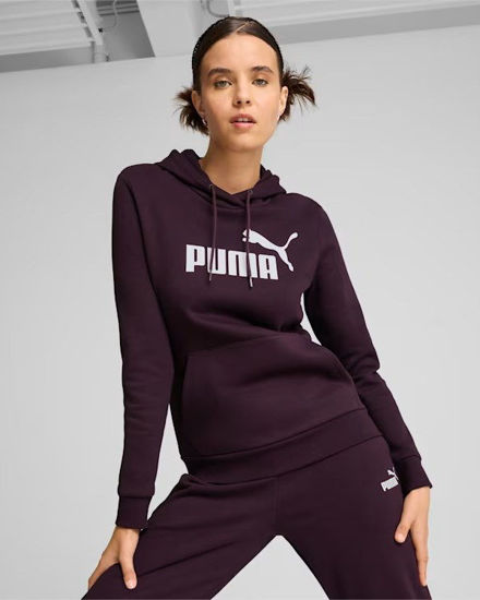 Immagine di PUMA - FELPA CON CAPPUCCIO ESSENTIAL LOGO HOODIE FL VIOLA DA DONNA, 586789-46