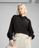 Immagine di PUMA - FELPA CON CAPPUCCIO NERA LEO LUXE RELAXED CROPPED HD DA DONNA, 632338-01