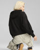 Immagine di PUMA - FELPA CON CAPPUCCIO NERA LEO LUXE RELAXED CROPPED HD DA DONNA, 632338-01