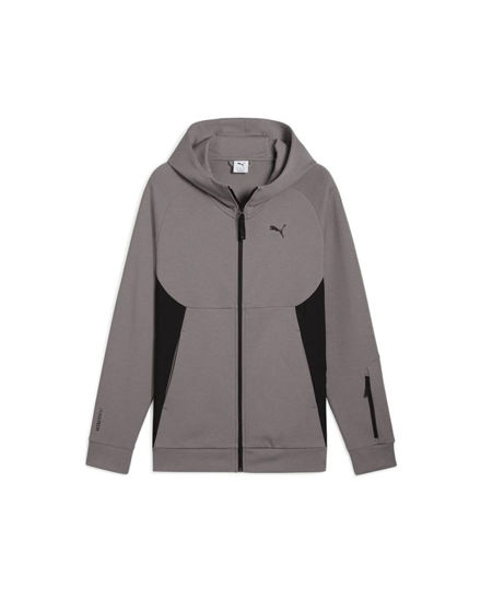 Immagine di PUMA - FELPA CON CAPPUCCIO PUMATECH FULL-ZIP HOODIE GRIGIA  DA UOMO, 684605-79