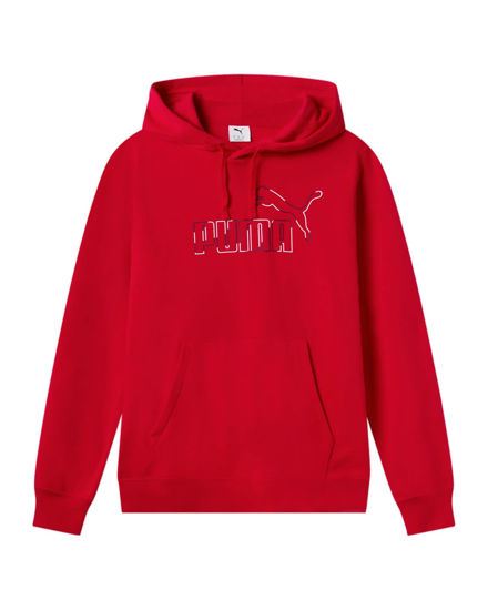 Immagine di PUMA - FELPA CON CAPPUCCIO ROSSA ESSENTIAL HD BIG LOGO DA UOMO, 688909-11