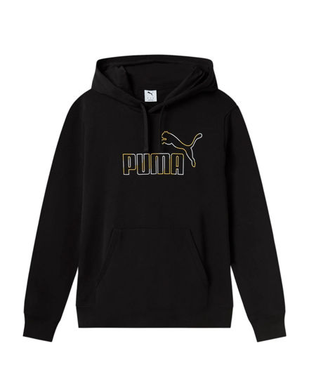 Immagine di PUMA - FELPA CON CAPPUCCIO NERA ESSENTIAL HD BIG LOGO DA UOMO, 688909-01