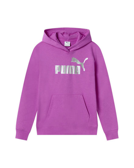 Immagine di PUMA - FELPA JUNIOR ( 7-16 ANNI)  CON CAPPUCCIO FUXIA  ESSENTIAL +TEXTURED FOIL BIG, 689053-89