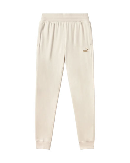 Immagine di PUMA - PANTALONE TUTA  BEIGE ESSENTIAL+TEXTURED FOIL LOGO DA DONNA, 692200-87