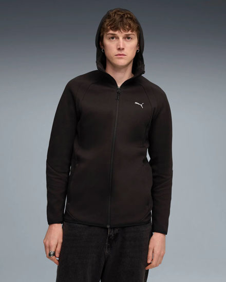 Immagine di PUMA - GIUBBINO CON CAPPUCCIO FULL ZIP NERA EVOSTRIPE FZ HD DA UOMO, 688231-01