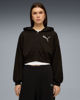 Immagine di PUMA - FELPA CON CAPPUCCIO FULL ZIP ESSENTIAL NERA GRAPHIC  DA DONNA, 635394-01