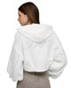Immagine di PUMA - FELPA CON CAPPUCCIO FULL ZIP ESSENTIAL BIANCA GRAPHIC  DA DONNA, 635394-02