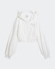 Immagine di PUMA - FELPA CON CAPPUCCIO FULL ZIP ESSENTIAL BIANCA GRAPHIC  DA DONNA, 635394-02