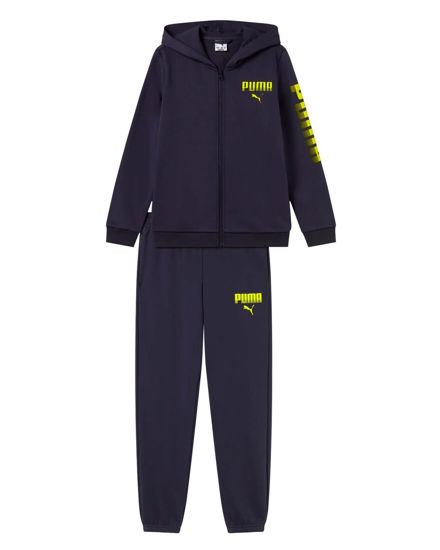 Immagine di PUMA - COMPLETO TUTA CON CAPPUCCIO  FULL ZIP BLU  ESSENTIAL GRAPHIC FZ DA UOMO, 694945-16