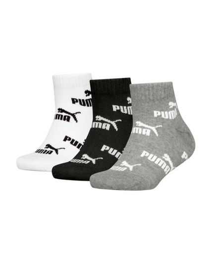 Immagine di PUMA - SET 3 PAIA CALZA QUARTER BIANCO, NERO E GRIGIO, 701230805_001