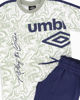 Immagine di UMBRO - Completo mezza manica ragazzo 8-16 anni verde salvia e blu in cotone