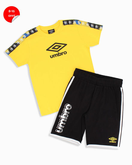 Immagine di UMBRO - Completo mezza manica ragazzo 8-16 anni giallo in cotone