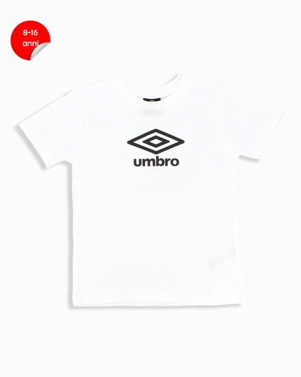 Immagine di UMBRO - Tshirt manica corta ragazzi 8-16 anni bianca in cotone