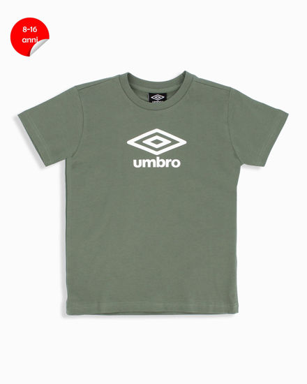 Immagine di UMBRO - Tshirt manica corta ragazzi 8-16 anni verde militare in cotone