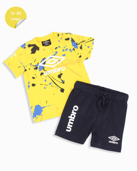Immagine di UMBRO - Completo mezza manica neonato 12-30 mesi giallo in cotone