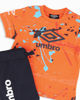 Immagine di UMBRO - Completo mezza manica neonato 12-30 mesi arancione in cotone