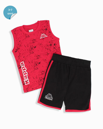 Immagine di KAPPA - Completo smanicato bambino 3-7 anni blu rosso in cotone