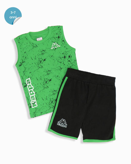 Immagine di KAPPA - Completo smanicato bambino 3-7 anni verde in cotone