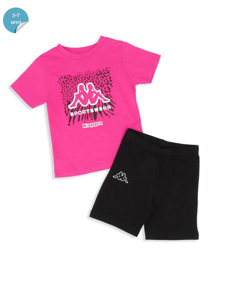 Immagine di KAPPA - Completo mezza manica bambina 3-7 anni fuxia in cotone