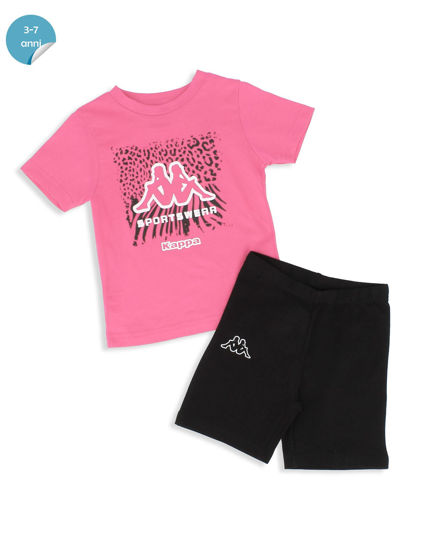 Immagine di KAPPA - Completo mezza manica bambina 3-7 anni rosa in cotone