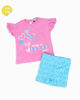Immagine di SWEET YEARS - Completo mezza manica rosa neonata 12-30 mesi in cotone