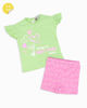 Immagine di SWEET YEARS - Completo mezza manica verde lime neonata 12-30 mesi in cotone