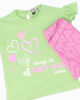 Immagine di SWEET YEARS - Completo mezza manica verde lime neonata 12-30 mesi in cotone
