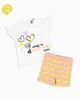 Immagine di SWEET YEARS - Completo mezza manica verde lime neonata 12-30 mesi in cotone