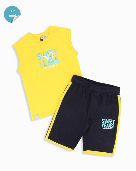 Immagine di SWEET YEARS - Completo smanicato giallo bambini 3-7 anni in cotone
