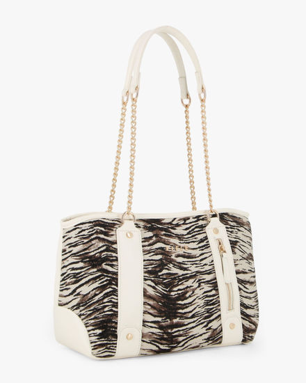 Immagine di RIFLE - Borsa due manici animalier beige