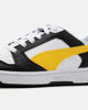 Immagine di PUMA - SNEAKERS JUNIOR REBOUND V6 LO GS BIANCHE CON DETTAGLI GIALLI E NERI DAL 36 AL 39, 393833-23