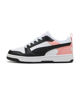 Immagine di PUMA - SNEAKERS JUNIOR REBOUND V6 LO GS BIANCHE CON DETTAGLI ROSA PESCA E NERI DAL 36 AL 39, 393833-24