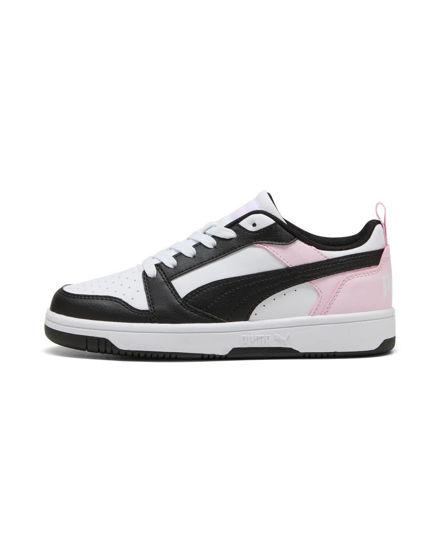 Immagine di PUMA - SNEAKERS JUNIOR REBOUND V6 LO GS BIANCHE CON DETTAGLI ROSA  E NERI DAL 36 AL 39, 393833-37