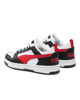 Immagine di PUMA - SNEAKERS JUNIOR REBOUND V6 LO GS BIANCHE CON DETTAGLI NERI  E ROSSI DAL 36 AL 39, 393833-04