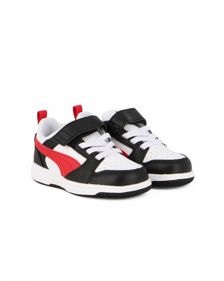Immagine di PUMA - SNEAKERS KIDS REBOUND V6 LO AC+TD BIANCA CON DETTAGLI ROSSI E NERI DAL 20 AL 27, 397420-04