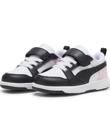 Immagine di PUMA - SNEAKERS KIDS REBOUND V6 LO AC+TD BIANCHE CON DETTAGLI NERI E ROSA DAL 20 AL 27, 397420-13