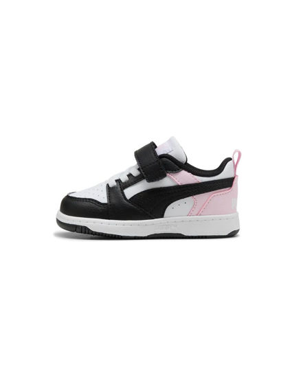 Immagine di PUMA - SNEAKERS KIDS REBOUND V6 LO AC+TD BIANCHE CON DETTAGLI NERI E ROSA DAL 20 AL 27, 397420-37