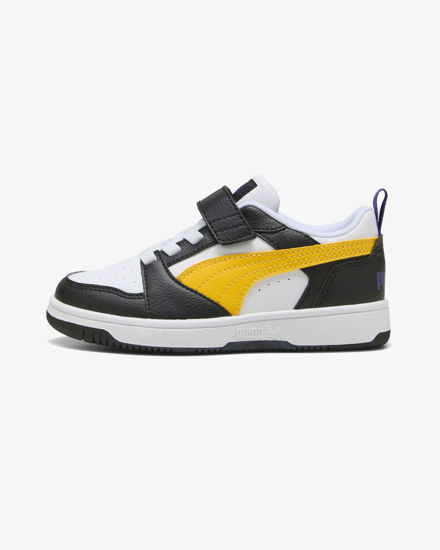 Immagine di PUMA -  SNEAKERS KIDS REBOUND V6 LO BIANCA CON DETTAGLI NERI E GIALLI DAL 28 AL 35,  397419-23
