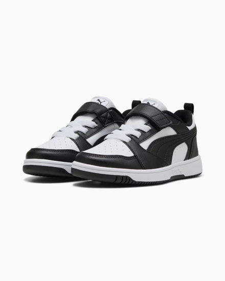 Immagine di PUMA -  SNEAKERS KIDS REBOUND V6 LO NERA CON DETTAGLI BIANCHI DAL 28 AL 35,  397419-01