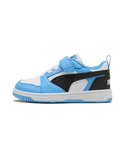 Immagine di PUMA -  SNEAKERS KIDS REBOUND V6 LO CELESTE CON DETTAGLI NERI E BIANCHI DAL 28 AL 35,  397419-34