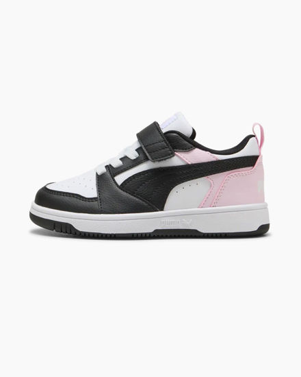 Immagine di PUMA -  SNEAKERS KIDS REBOUND V6 LO BIANCA CON DETTAGLI NERI E ROSA DAL 28 AL 35,  397419-37