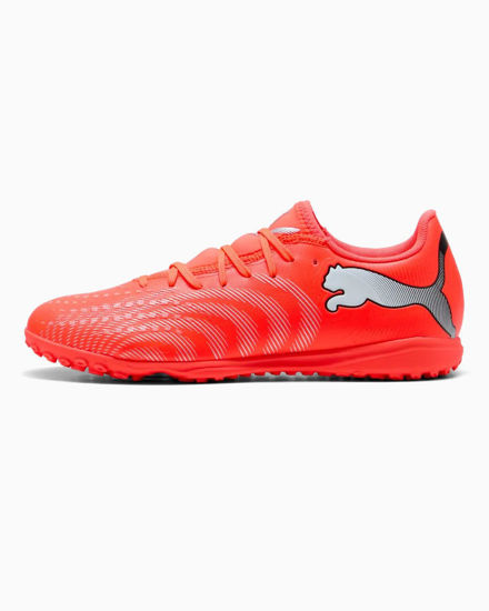 Immagine di PUMA- SCARPA DA CALCETTO FUTURE 9 PLAY TT ROSSA FLUO CON DETTAGLI GRIGI E NERI DA UOMO, 108918-01