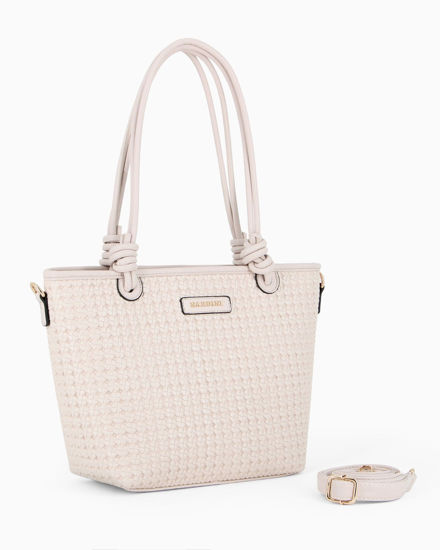 Immagine di BORSA SHOPPING EFF.INTRECCIO MANICI NODI