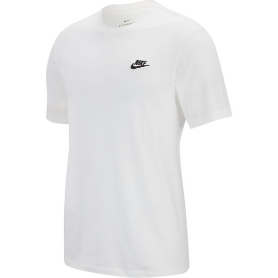 Immagine di NIKE – T-SHIRT SPORTSWEAR CLUB BIANCA CON LOGO NERO DA UOMO – AR4997/101