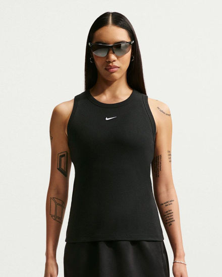 Immagine di NIKE – CANOTTA  SPORTSWEAR ADERENTE A COSTINE NERA DA DONNA – IH7956/010
