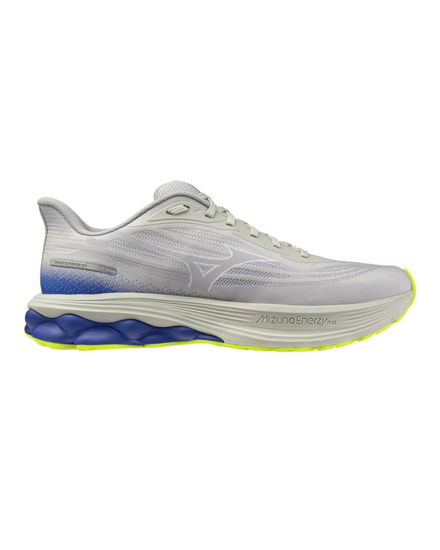 Immagine di MIZUNO - SCARPA DA RUNNING WAVE SYRISE 7 GRIGIA  CON DETTAGLI BLU E GIALLO FLUO DA UOMO, J1GC2609_02