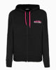 Immagine di XTREME BOXING - Felpa con cappuccio e zip completa nera da donna in cotone