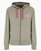 Immagine di XTREME BOXING - Felpa con cappuccio e zip completa verde salvia da donna in cotone